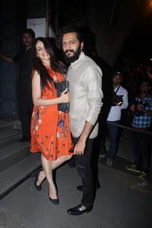 Riteish Deshmukh and Genelia Dsouza at Birthday Bash of Raj Kundra