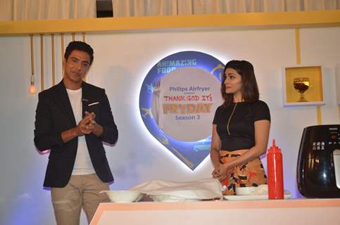 Prachi Desai at launch of Thank God It's Fryday with Ranveer Brar