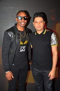 Dwayne Bravo and Bhushan Kumar at Media Interaction of the film 'Tum Bin 2'