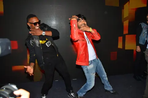 Dwayne Bravo and Ankit Tiwari at Media Interaction of the film 'Tum Bin 2'