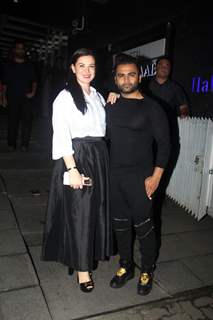 Urvashi Sharma with her husband Sachiin J Joshi snapped outside Hakkasan