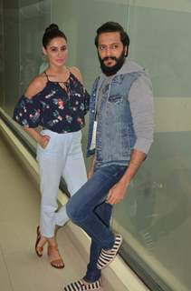 Riteish Deshmukh and Nargis Fakhri at Promotion of 'Banjo' at Big FM Studio