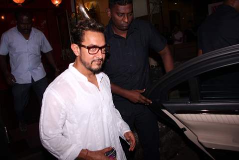 Aamir Khan snapped outside a spa