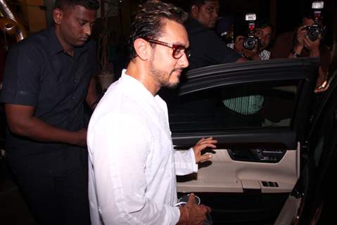 Aamir Khan snapped outside a spa