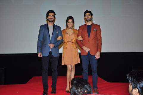 Neha Sharma, Aditya Seal and Aashim Gulati at Launch of film 'Tum Bin 2'