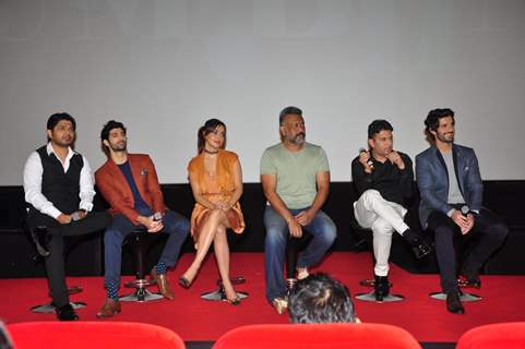 Neha Sharma, Bhushan Kumar, Aditya Seal and Aashim Gulati at Launch of film 'Tum Bin 2'