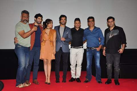 Neha Sharma, Bhushan Kumar, Aditya Seal and Aashim Gulati at Launch of film 'Tum Bin 2'