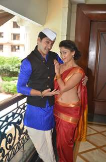 Shreyas Talpade and Manjari Fadnis at Wah Taj Interviews