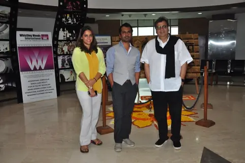 Nawazuddin Siddiqui and Subhash Ghai at Whistling Woods