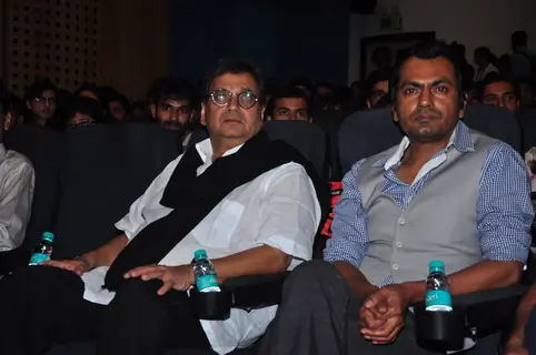 Nawazuddin Siddiqui and Subhash Ghai at Whistling Woods