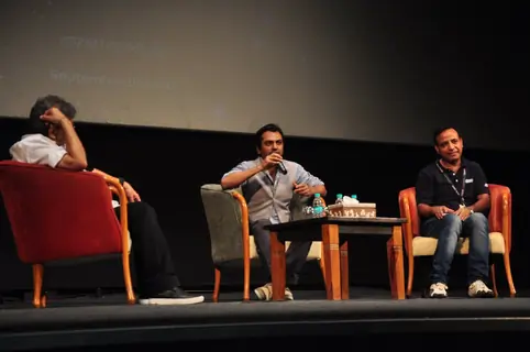 Nawazuddin Siddiqui and Subhash Ghai at Whistling Woods