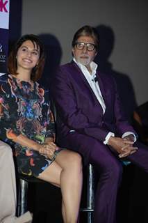 Amitabh Bachchan and Taapsee Pannu at Press Meet of PINK in Delhi