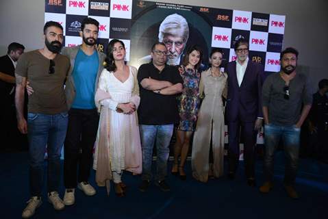 Amitabh Bachchan, Kirti Kulhari, Angad Bedi at Press Meet of PINK in Delhi