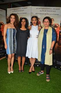 Leena Yadav, Surveen Chawla, Tannishtha Chatterjee and Radhika Apte at Press meet of film 'Parched'