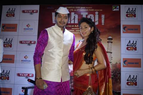 Shreyas Talpade and Manjari Fadnis at Press Meet of Wah Taj in Delhi