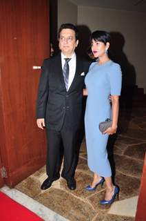 Sajid Nadiadwala with wife Wardha Khan Nadiadwala at french honour