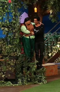Sonu Sood and Kiku Sharda at Promotion of 'Tutak Tutak Tutiya' on sets of The Kapil Sharma Show