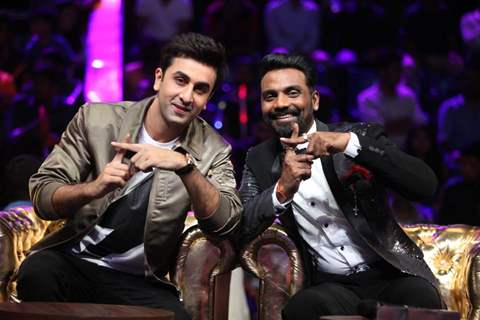 Ranbir Kapoor and Remo Dsouza on the sets of The Dance Plus 2