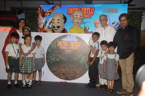 Vishal Bharadwaj and Gulzar at Music Launch of Motu Patlu – King of Kings