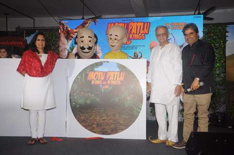 Vishal Bharadwaj and Gulzar at Music Launch of Motu Patlu – King of Kings