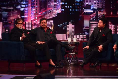 Amitabh Bachchan, Shatrughan Sinha and Sajid Khan at Shooting of Zee TV show Yaaron Ki Baraat