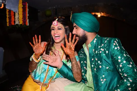 Kishwer Merchant and Suyyash Rai having the 'time of your life' at their Mehendi Ceremony
