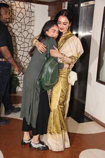 Aditi Rao Hydari and Rekha at Javed Akhtar's Birthday Bash