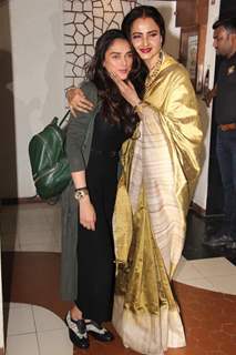 Aditi Rao Hydari and Rekha at Javed Akhtar's Birthday Bash