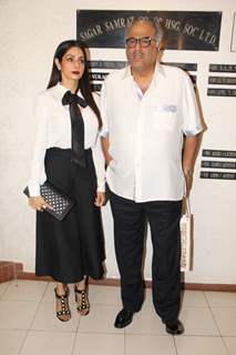 Sridevi and Boney Kapoor at Javed Akhtar's Birthday Bash