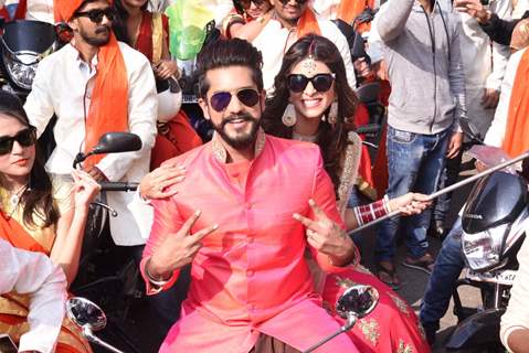 Kishwer Merchant and Suyyash Rai at Kala Chasma Bike Rally