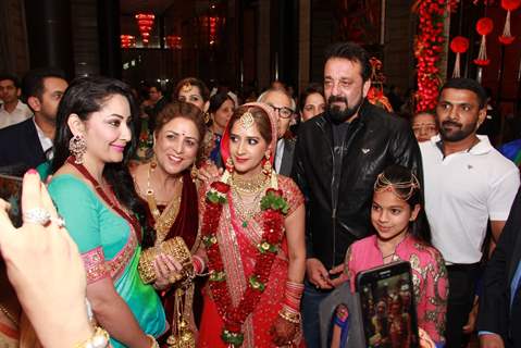 Sanjay Dutt and Manyata Dutt snapped at Shefali's Wedding Reception!