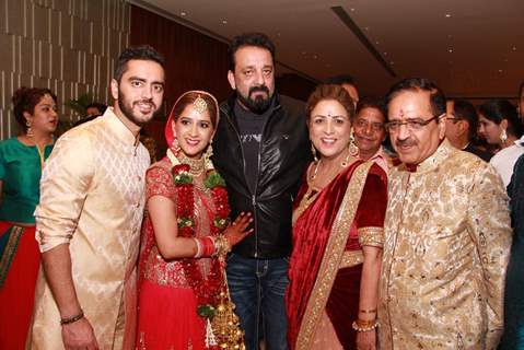 Sanjay Dutt  snapped at Shefali's Wedding Reception!