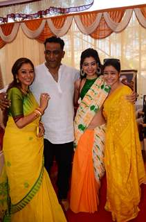 Sumona Chakravarti with Anurag Basu at Durga Pooja celebration