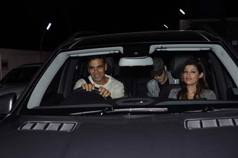 Akshay Kumar and Twinkle Khanna Snapped at PVR Theatre, Juhu