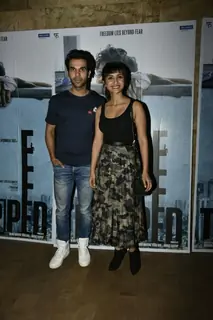 Rajkummar Rao and Patralekha at Special Screening of 'Trapped'