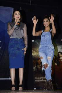 Gauhar Khan and Pallavi Sharda promote 'Begum Jaan' in Mumbai