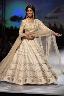 Saakshi Tanwar walks the ramp at Amazon Fashion Week