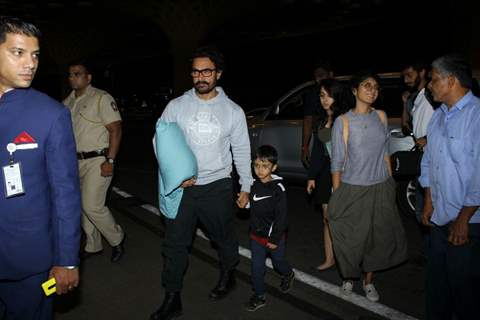 Aamir Khan and family snapped at Airport