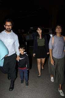 Aamir Khan and family snapped at Airport