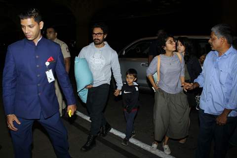 Aamir Khan and family snapped at Airport