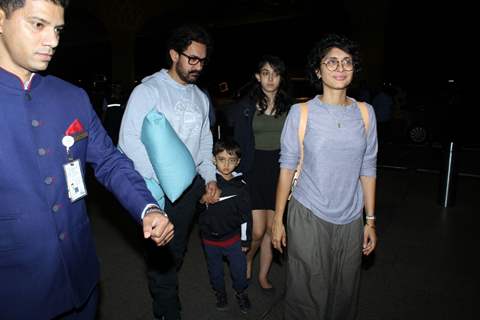 Aamir Khan and family snapped at Airport