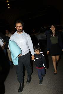 Aamir Khan and family snapped at Airport