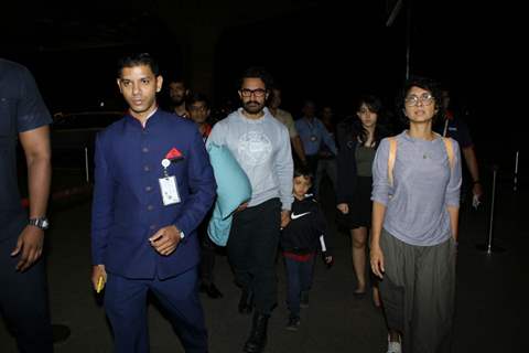 Aamir Khan and family snapped at Airport