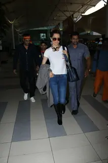 Kangana Ranaut returns from 'Vaishnodevi'