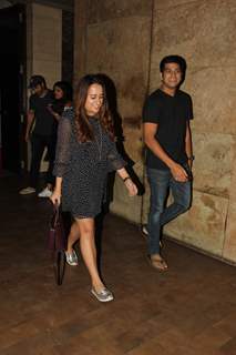 Varun Dhawan and Natasha Dalal snapped at film screening