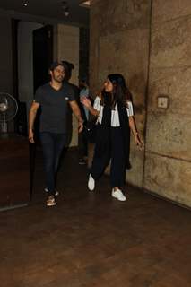 Varun Dhawan and Natasha Dalal snapped at film screening