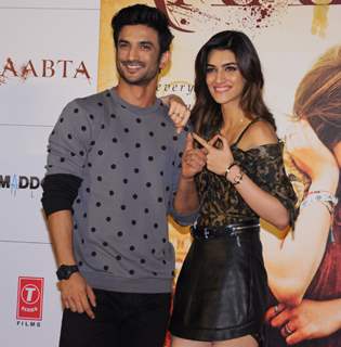 Sushant Singh Rajput and Kriti Sanon at 'Raabta' Trailer Launch