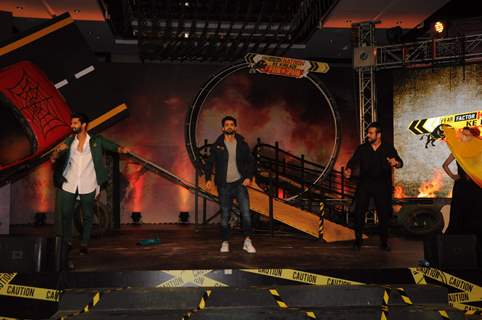 Ravi Dubey, Karan Wahi and Rithvik Dhanjani at the launch of Khatron Ke Khiladi: Pain