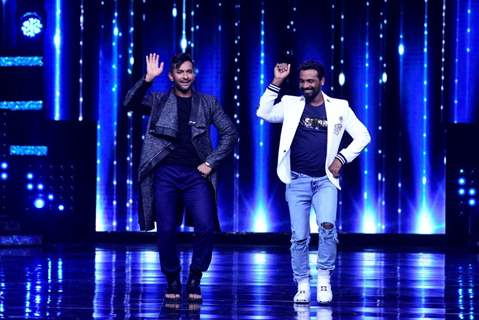 Terence Lewish and Remo D'souza on the sets of Nach Baliye 8