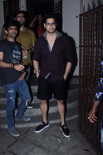 Siddharth Malhotra outside a dubbing studio